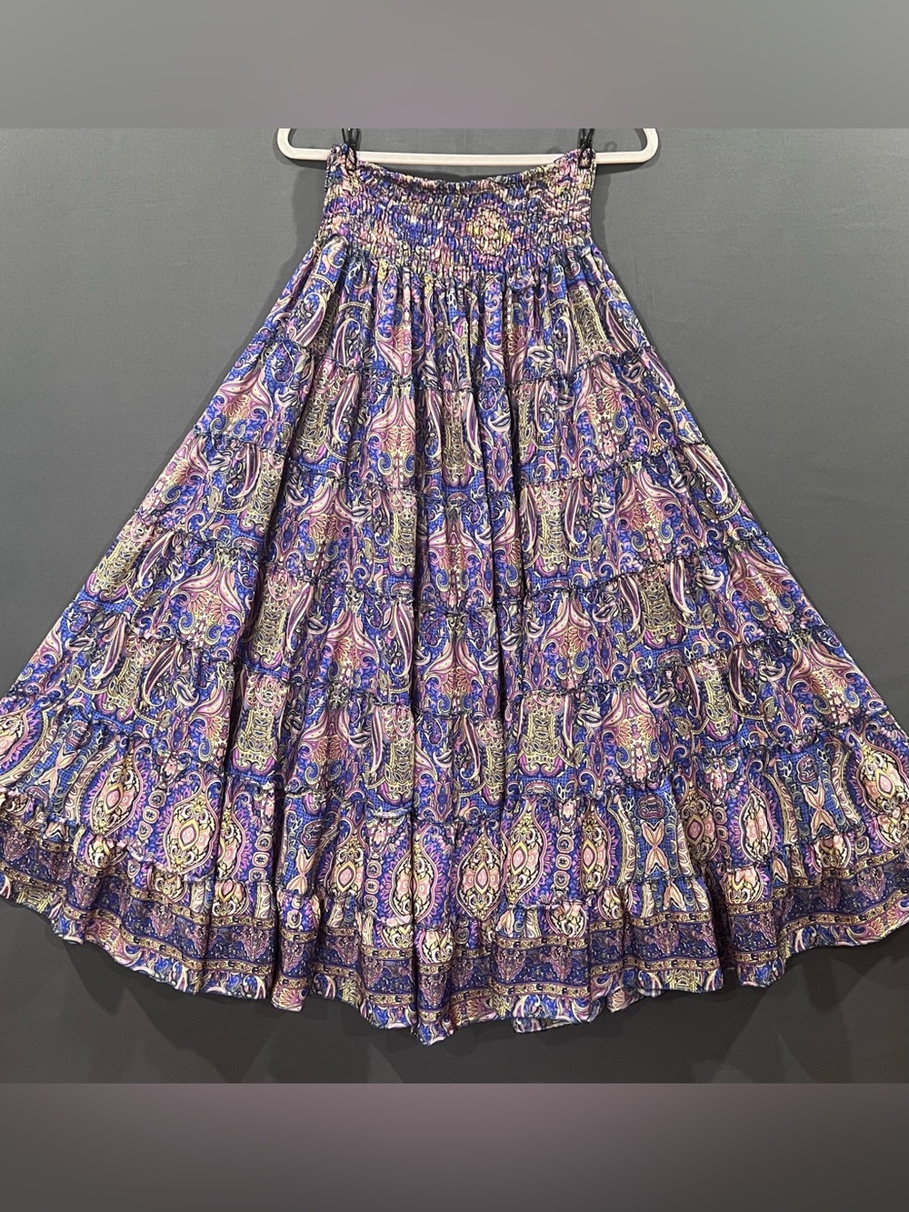 Boho Paisley Tiered Wide Leg Pant